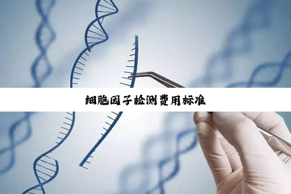 细胞因子检测费用标准